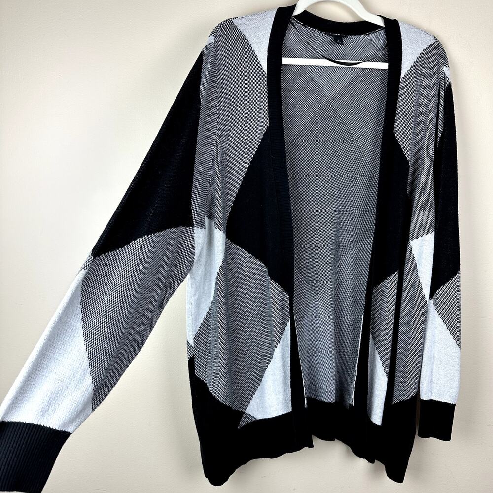 Torrid Open Front Cardigan Sweater Colorblock Plus Size 3X Career‎ Preppy Office